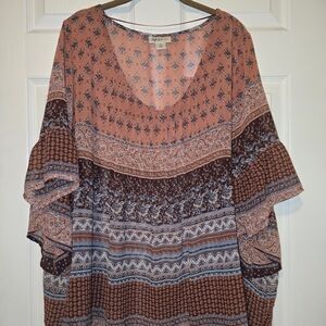 Style & Co. Multicolor Bohemian Blouse